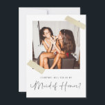 Minimalist will you be my maid of honour card<br><div class="desc">Minimalist and modern will you be my maid of honour proposal card. Text and messages can be edited on the back of the card. For more advanced customisation of this design,  e.g. changing layout,  font or text size please click the "CUSTOMIZE" button above. Please contact me for any questions!</div>