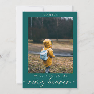 Minimalist Will you be my Ring Bearer Photo Chic Invitation