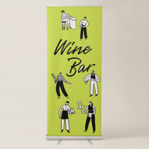 Minimalist Wine Bar Wedding Sign Champagne Lime Gr