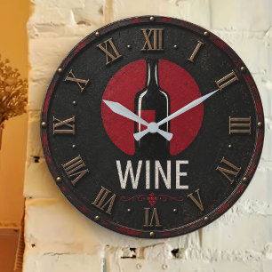 Minimalist Wine Large Clock