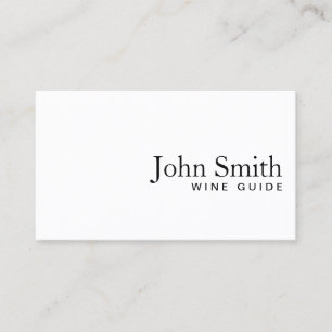 Minimalist Wine Tasting Wine Guide Sommelier Business Card