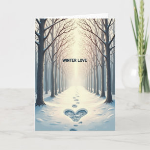 Minimalist Winter Heart Card