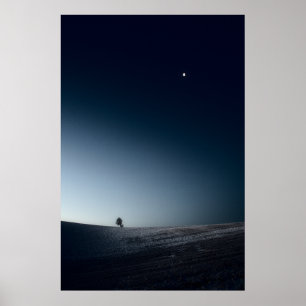 Minimalist Winter Landscape Old Linslade (8741) Poster