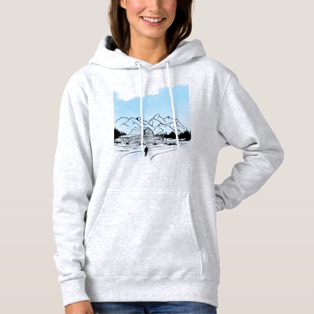 ​Minimalist Winter Mountain Adventure Sweatshirt - (Front)