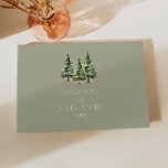 Minimalist Winter Snowy Pine Tree Forest Wedding Guest Book<br><div class="desc">These are Minimalist Winter Snowy Pine Tree Forest Wedding Guest Book!</div>