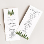 Minimalist Winter Snowy Pine Tree Forest Wedding Programme<br><div class="desc">This is a Minimalist Winter Snowy Pine Tree Forest Wedding Program!</div>
