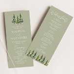 Minimalist Winter Snowy Pine Tree Forest Wedding Programme<br><div class="desc">This is a Minimalist Winter Snowy Pine Tree Forest Wedding Program!</div>