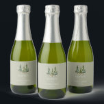 Minimalist Winter Snowy Pine Tree Forest Wedding Sparkling Wine Label<br><div class="desc">These are Minimalist Winter Snowy Pine Tree Forest Wedding Sparkling Mini Wine Bottle Labels!</div>