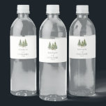 Minimalist Winter Snowy Pine Tree Forest Wedding Water Bottle Label<br><div class="desc">These are Minimalist Winter Snowy Pine Tree Forest Wedding Wine Bottle Labels!</div>