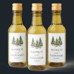 Minimalist Winter Snowy Pine Tree Forest Wedding Wine Label<br><div class="desc">These are Minimalist Winter Snowy Pine Tree Forest Wedding Wine Bottle Labels!</div>