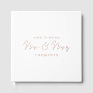 Minimalist Wishes for Mr and Mrs Wedding Guest Book