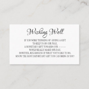 Minimalist Wishing Well for Wedding Invitation