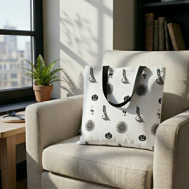 Minimalist Witchcore Spooky Season Tote Bag (Creator Uploaded)