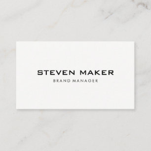 Minimalist with Modern Font Business Card