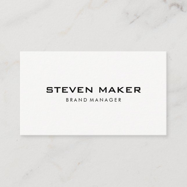 Minimalist with Modern Font Business Card (Front)