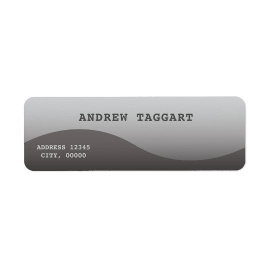Minimalist with simple grey design return address label