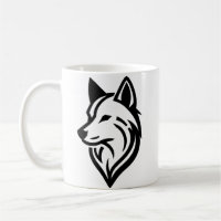 Minimalist Wolf Face Silhouette