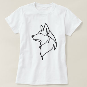 Minimalist Wolf Head T-Shirt