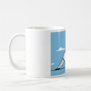 Minimalist Woman and Dog Illustration Coffee Mug