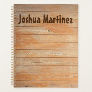 "Minimalist Wood Image" Personalized Planner