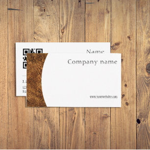 Minimalist wood photography QR Business Card