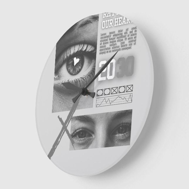 Minimalist Wood Wall Clock – 10" (Angle)