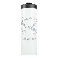 Minimalist World Map Mug – Modern Travel Aesthetic