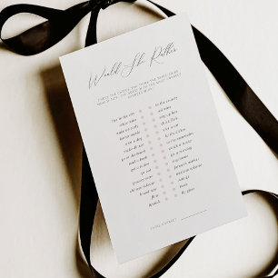 Minimalist Would She Rather Bridal Shower Game