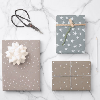 Minimalist Wrapping Paper in Muted Earth Tones