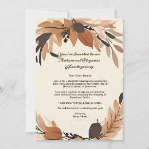 Minimalist Wreath Thanksgiving Gratitude Invitation