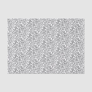 Minimalist Xmas Cute Black White Bubbles Circles Tissue Paper