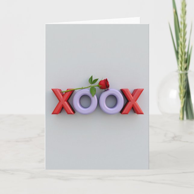 Minimalist Xoxo Love Card (Front)