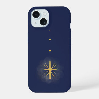 Minimalist Yellow Dropping Star Blue Phone Case