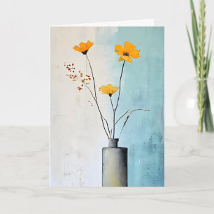 Minimalist Yellow Flowers Mother's Day Holiday Card