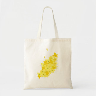 Minimalist Yellow Flowers Tote Bag
