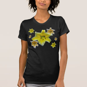 Minimalist Yellow Lily Flower Macro Photo Art T-Shirt