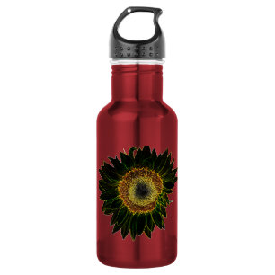 Minimalist Yellow Neon Sunflower Floral Art 532 Ml Water Bottle