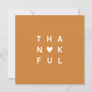 Minimalist Yellow Photo Thanksgiving Holiday  Card