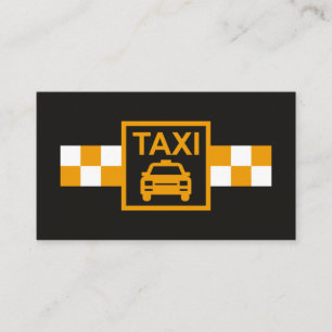 Minimalist Yellow Taxi Signage Taxi Transport Business Card
