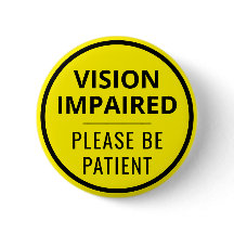 Minimalist Yellow Typography Vision Impaired