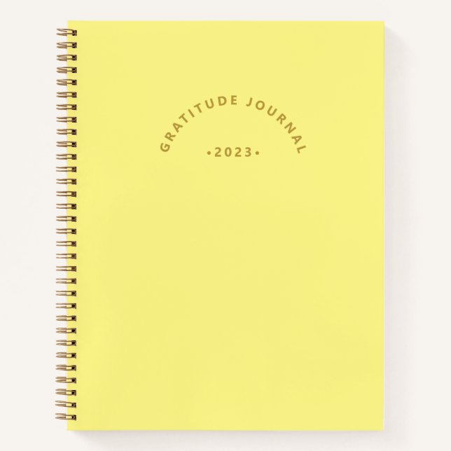Minimalist Yellow Year Arch Gratitude Journal (Front)