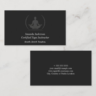 Minimalist Yoga Instructor Clean & Elegant Design Business Card