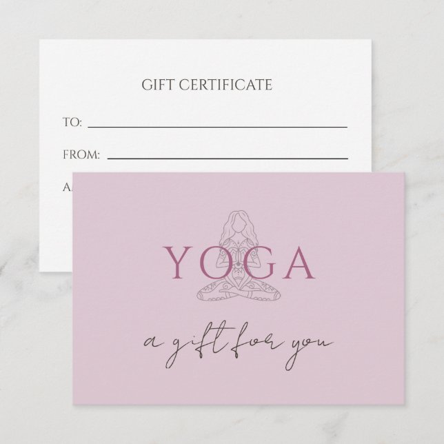 Minimalist Yoga Instructor Lotus Pose Illustration (Front/Back)