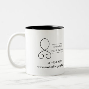 Minimalist Yoga Logo 11 oz  Two-Tone  Coffee Mug