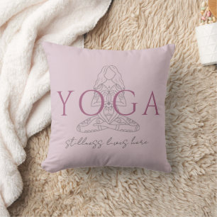Minimalist Yoga Lotus Pose Yoga Studio Cushion