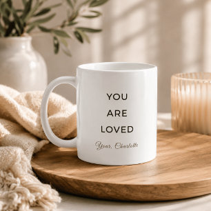 Minimalist You Are Loved Affirmation Mug