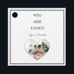 Minimalist You Are Loved Valentine Favour Tags<br><div class="desc">Small details can carry the biggest meaning 🤍 These minimalist Valentine favour tags feature the heartfelt message “You Are Loved”, paired with a soft script signature and a heart photo for a warm, personal touch. Designed with clean typography and neutral tones, they’re perfect for adding a thoughtful finishing detail to...</div>