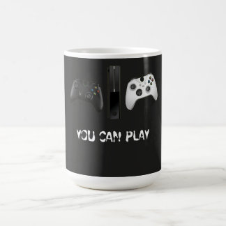 Minimalist "You Can Play" Gaming Controller Mug