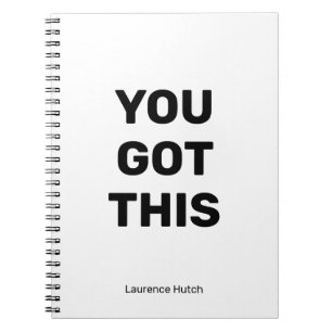 Minimalist You Got This   Your Name Notebook