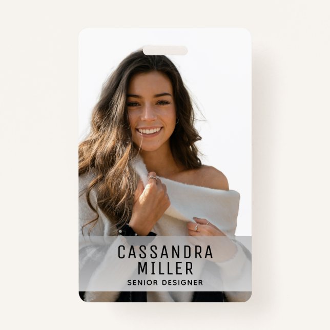 Minimalist Your Logo Company ID ID Badge (Front)